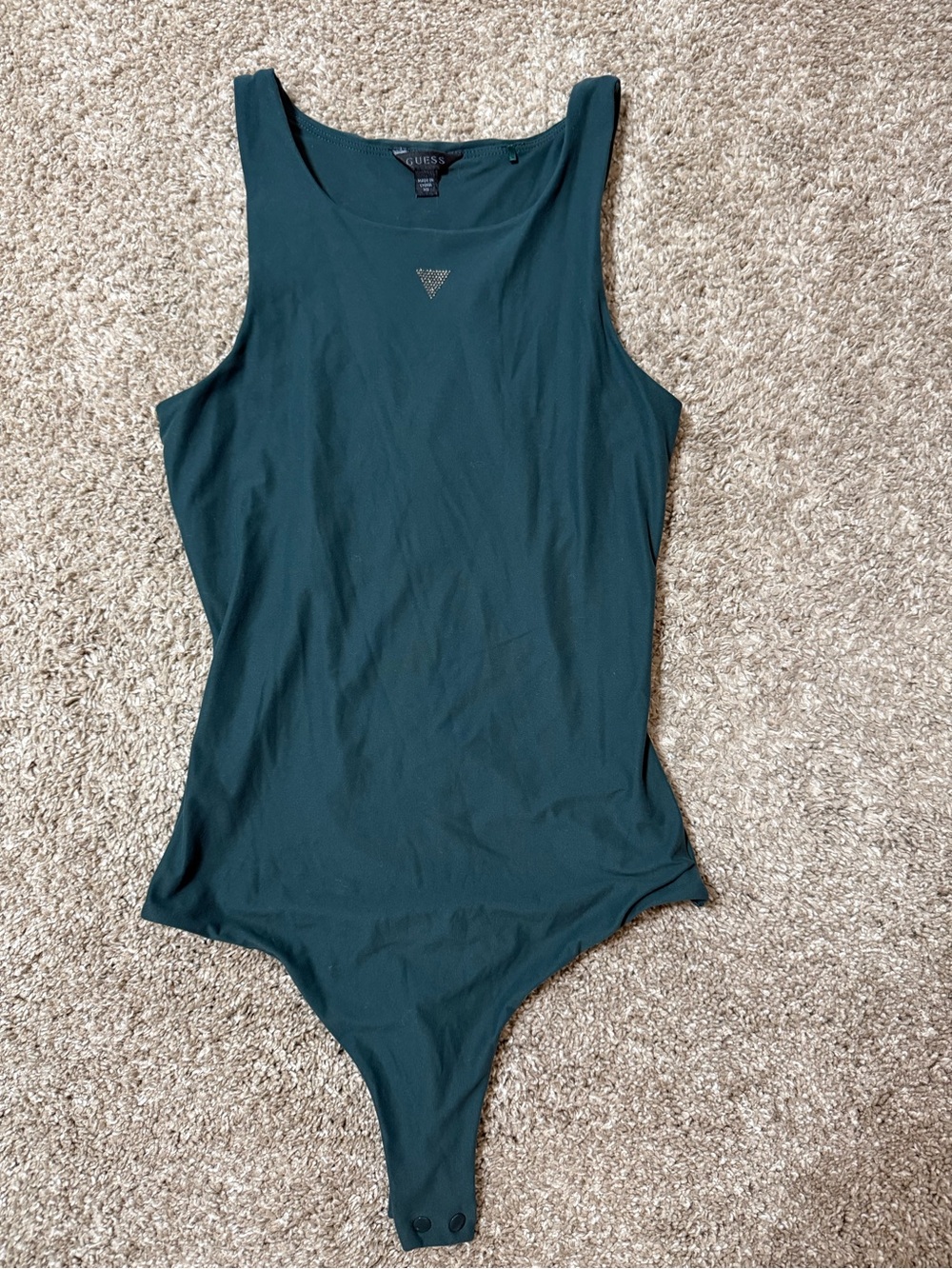 Guess Teal Green Scoop-Neck Bodysuit